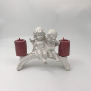 Candelabro ángeles rojo